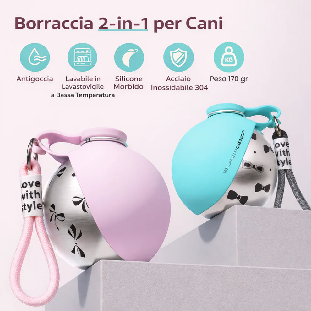 Borraccia 2-in-1 per Cani
